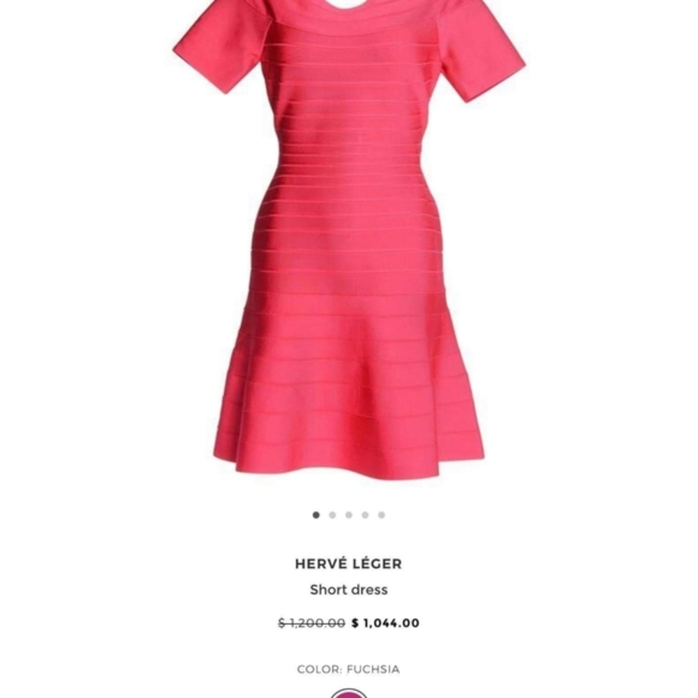 Herve Leger Liza dress Rose Pink XXS